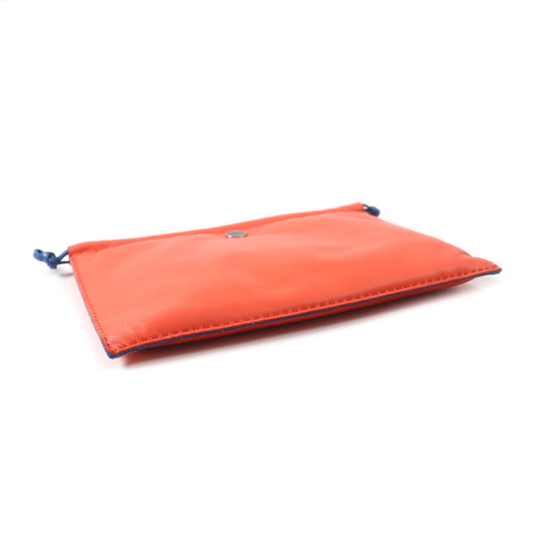 Very Good HERMES Cosmetics Pouch Pillow Anjou Miro Swift with Serie Buttons Women