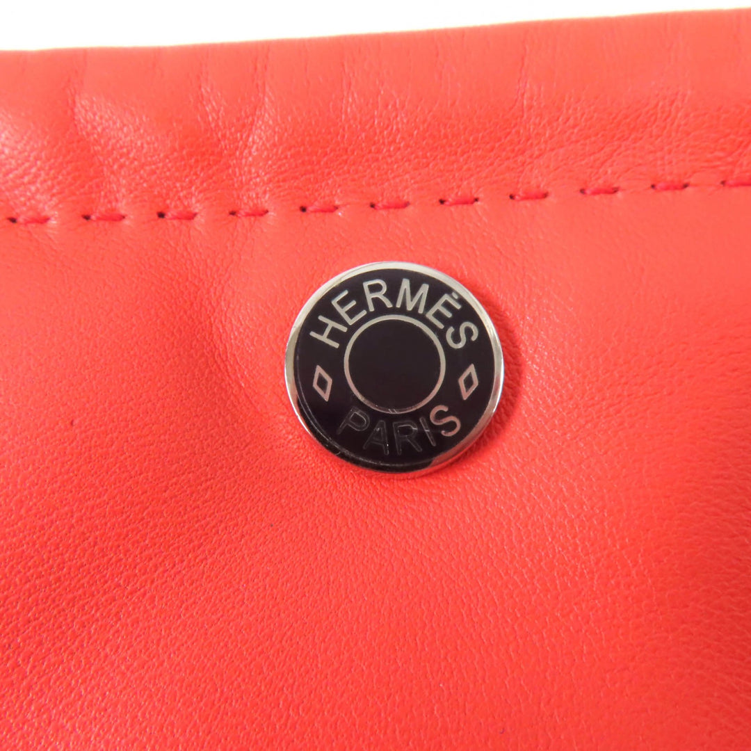 Very Good HERMES Cosmetics Pouch Pillow Anjou Miro Swift with Serie Buttons Women
