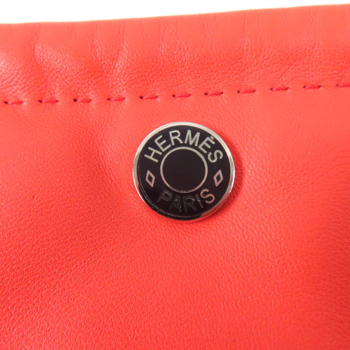 Very Good HERMES Cosmetics Pouch Pillow Anjou Miro Swift with Serie Buttons Women