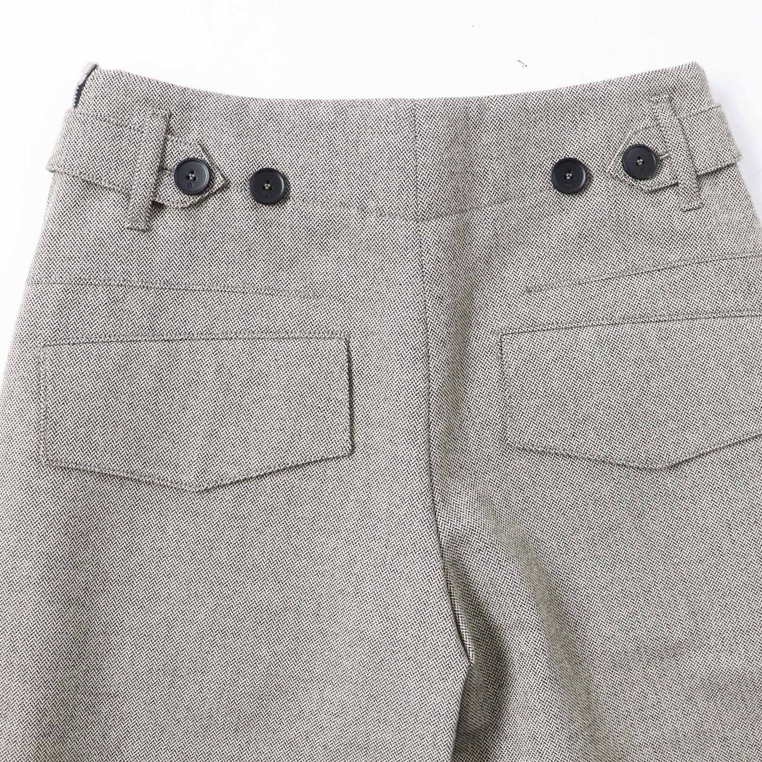 Pristine LOUIS VUITTON Pants Side zip, 3/4 length Beige Polyurethane Women 32
