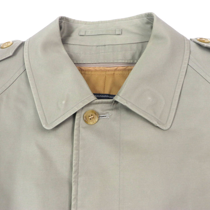Very Good Burberrys Stainless collar coat with liner, concealed placket mens
