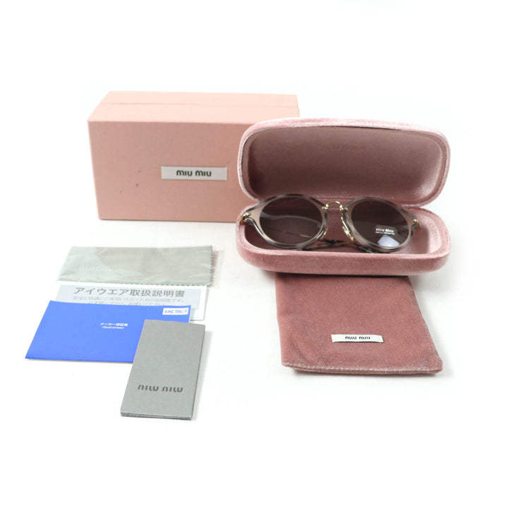 Pristine Miu Miu sunglasses Leopard Pattern Logo Wellington gray Women SMU51S