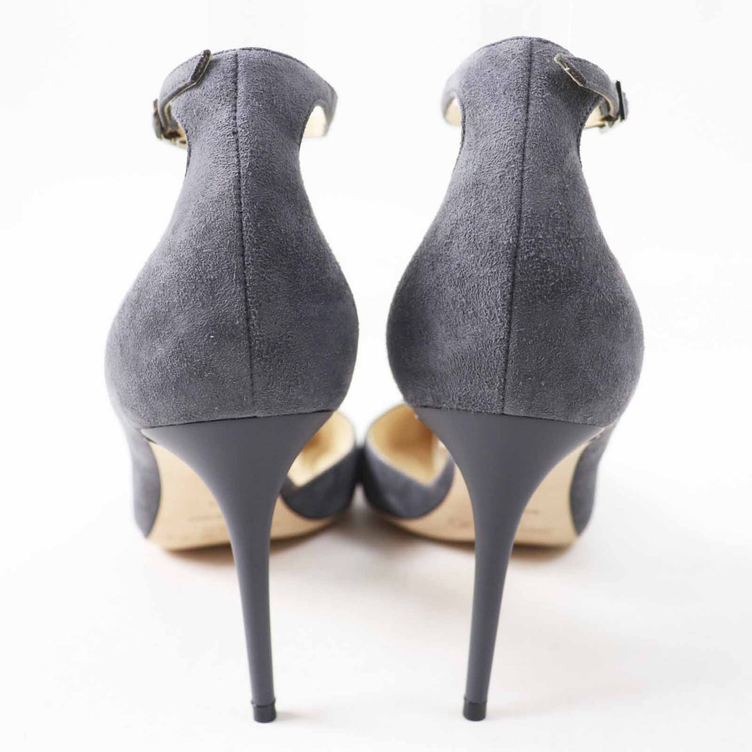 Pristine JIMMY CHOO pumps LUCY85 Pointed toe stiletto heel with ankle strap