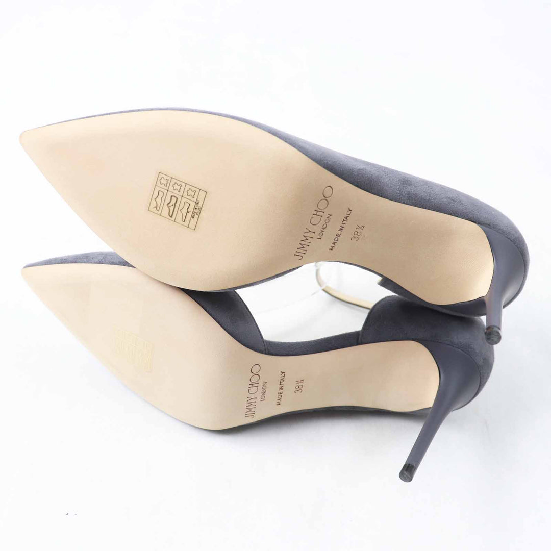 Pristine JIMMY CHOO pumps LUCY85 Pointed toe stiletto heel with ankle strap