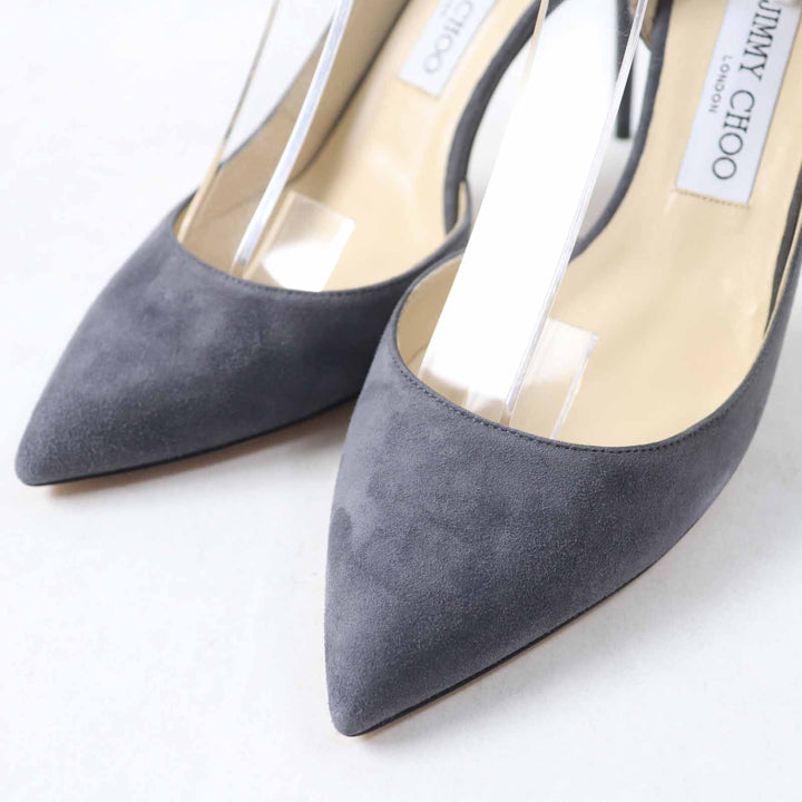 Pristine JIMMY CHOO pumps LUCY85 Pointed toe stiletto heel with ankle strap