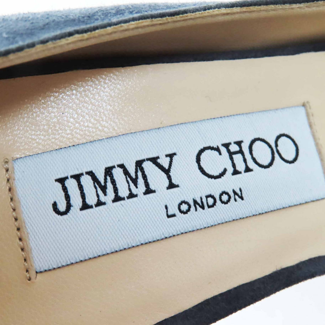 Pristine JIMMY CHOO pumps LUCY85 Pointed toe stiletto heel with ankle strap
