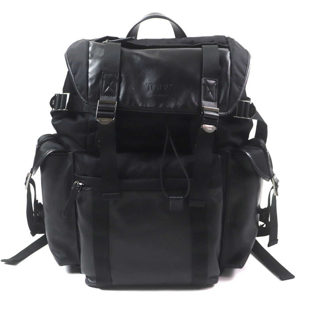 TOD’S Backpack Medium fabric and leather black XBMTRKG0300SPFB999
