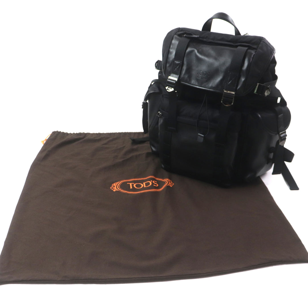 TOD’S Backpack Medium fabric and leather black XBMTRKG0300SPFB999