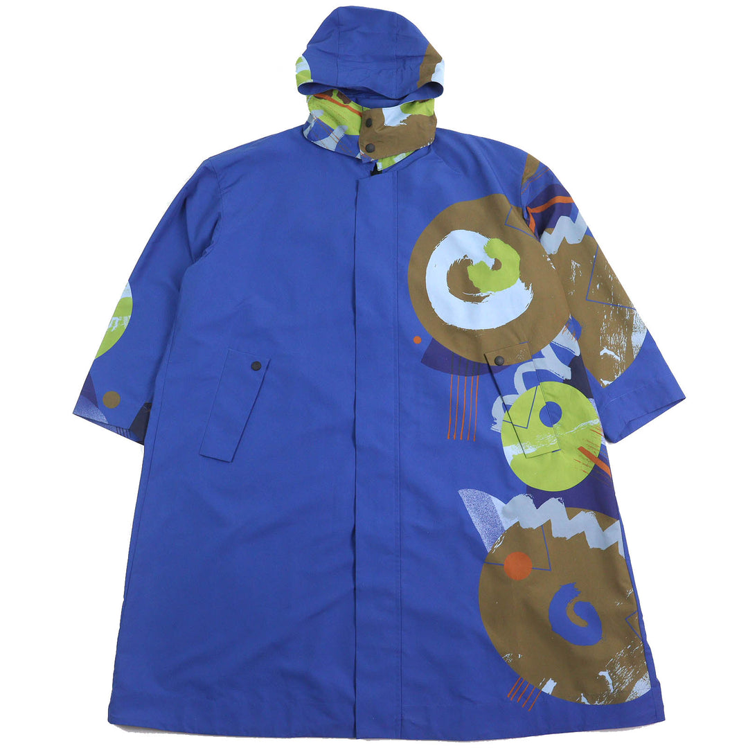 Great HOMME PLISSE ISSEY MIYAKE coat Partially patterned, hooded,mens HP04FA050