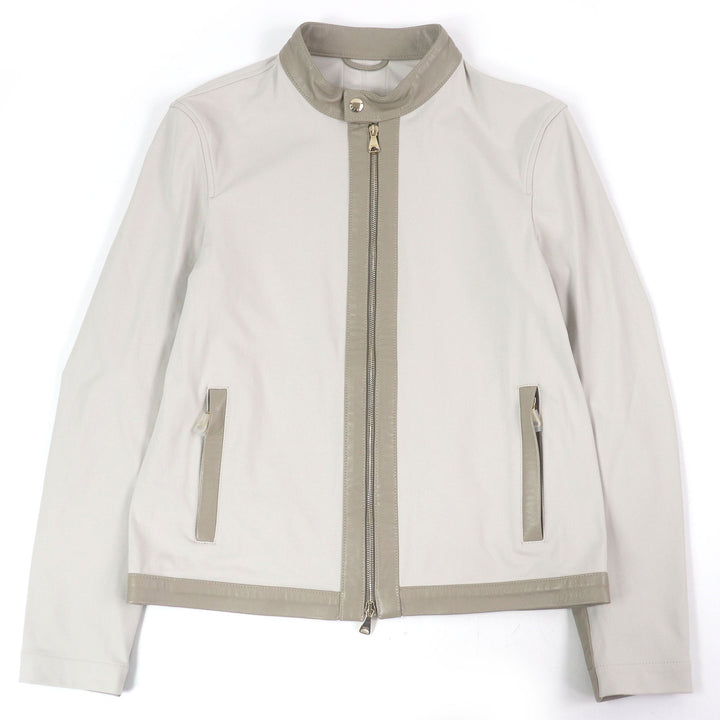 Excellent EMMETI Riders jacket JURI Lamb leather piping WZIP beige Sheep leather