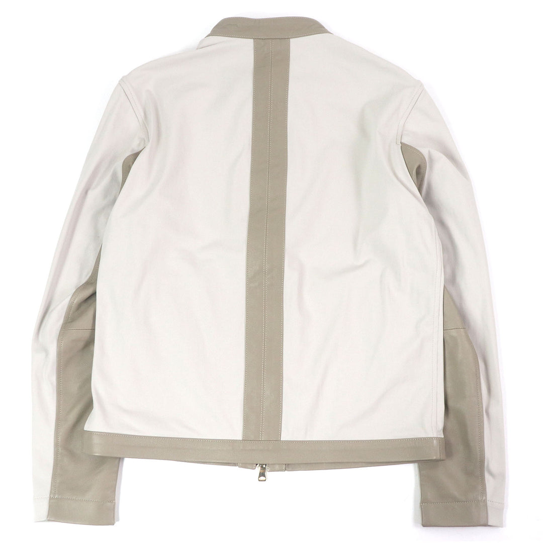Excellent EMMETI Riders jacket JURI Lamb leather piping WZIP beige Sheep leather mens 48