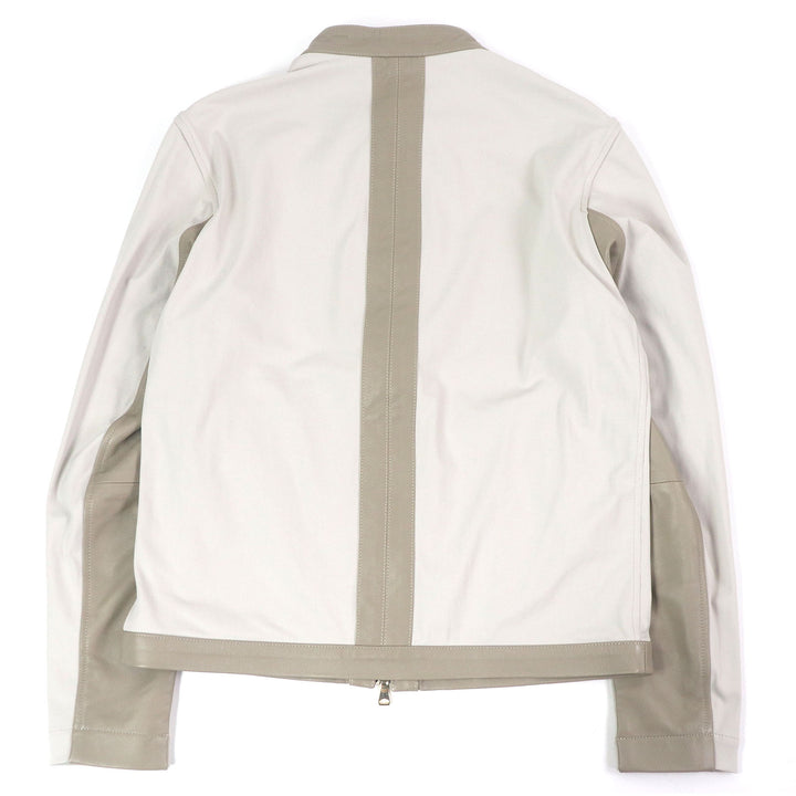 Excellent EMMETI Riders jacket JURI Lamb leather piping WZIP beige Sheep leather mens 48