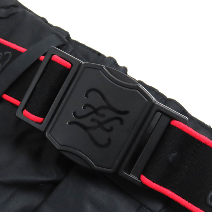 Pristine FENDI Pants Logo Buckle Belt Design Easy black cotton mens 50 FB0741
