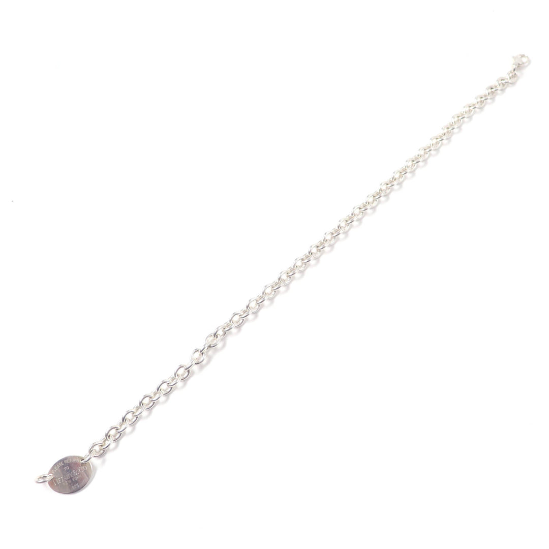 Very Good TIFFANY&Co. choker Oval tag Necklace Silver SV925 Women