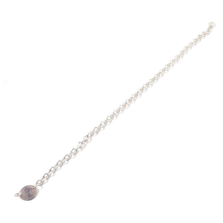 Very Good TIFFANY&Co. choker Oval tag Necklace Silver SV925 Women