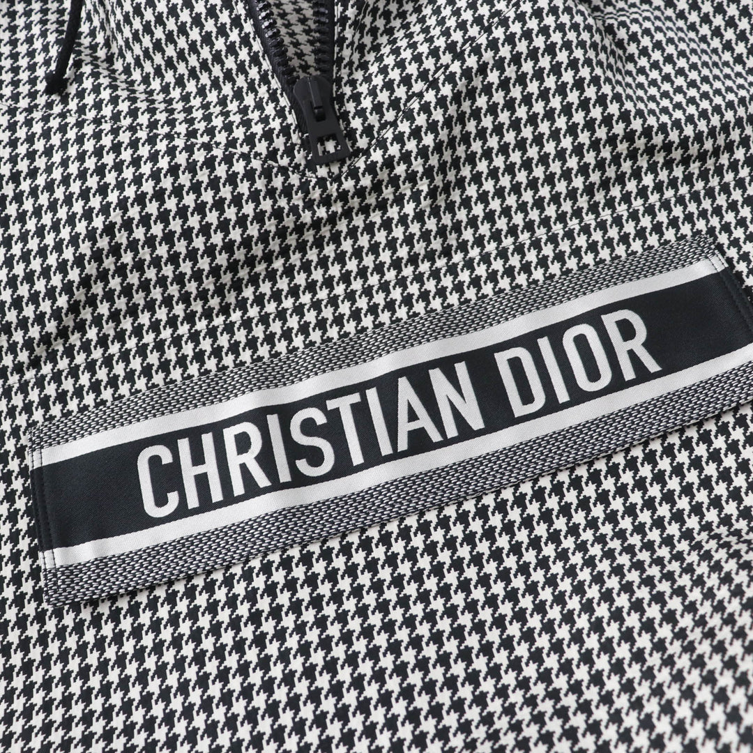 Christian Dior Blouson anorak Houndstooth Pattern polyester Women L 017C10A2856