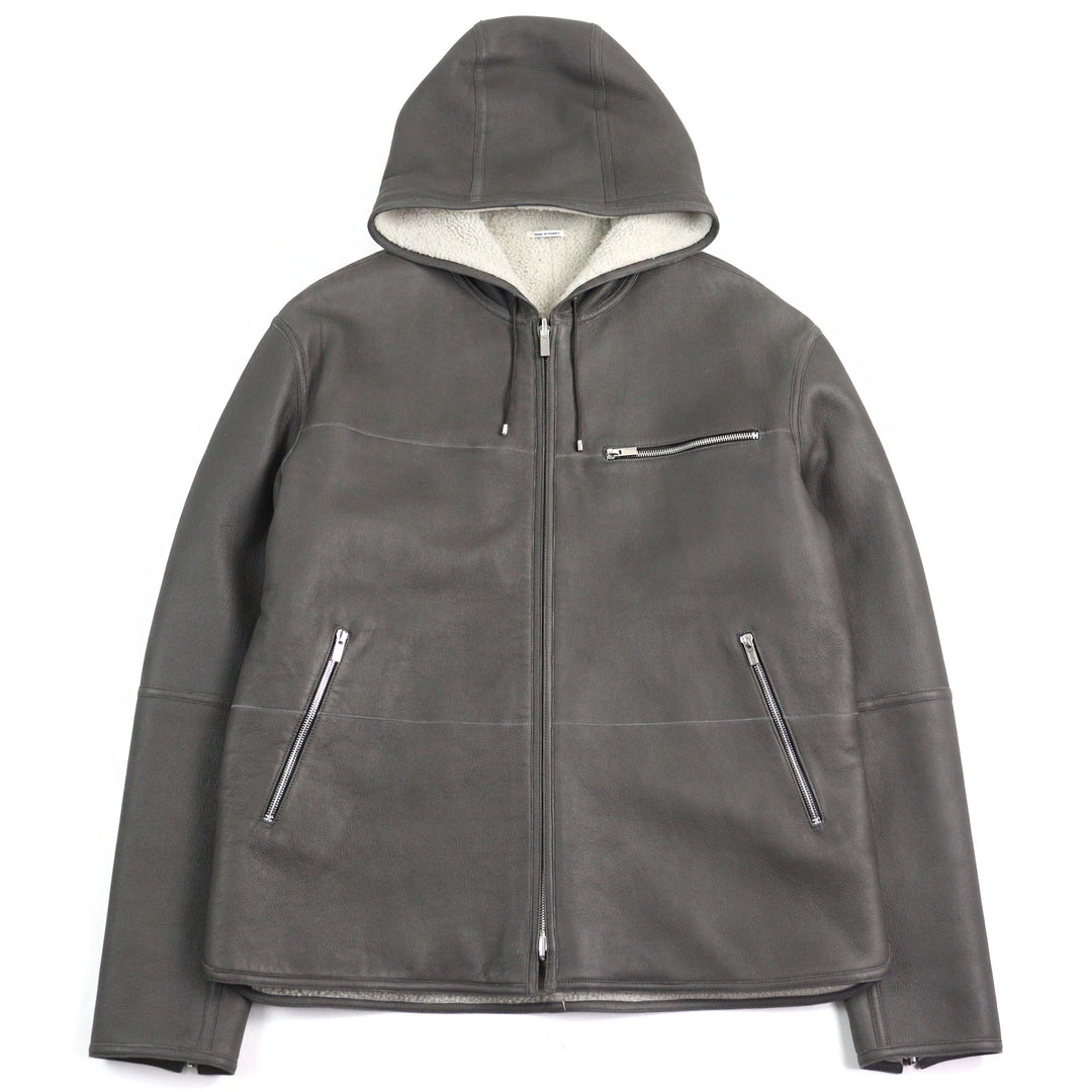 HERMES Blouson H logo zip reversible Sheep leather mens 053265HATC54