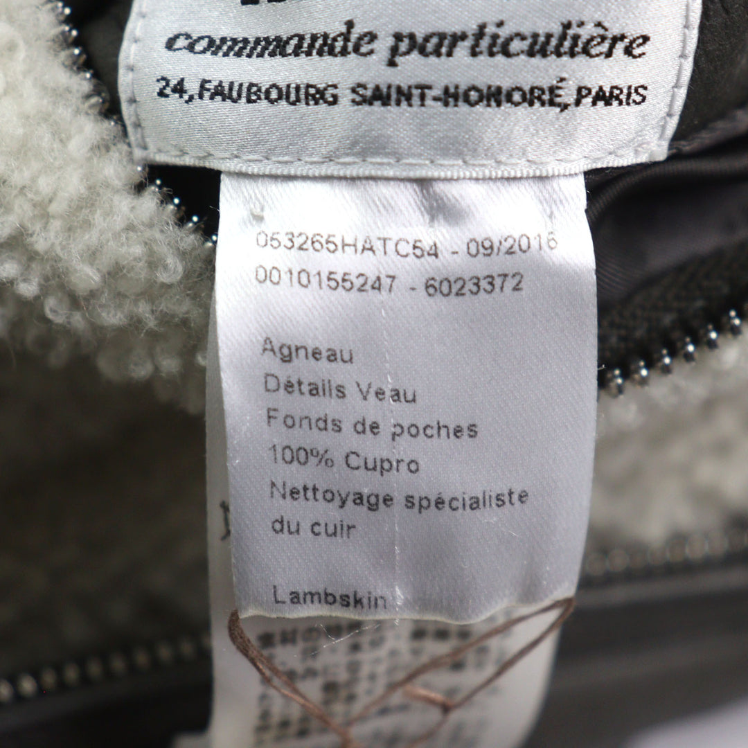 HERMES Blouson H logo zip reversible Sheep leather mens 053265HATC54