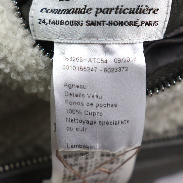 HERMES Blouson H logo zip reversible Sheep leather mens 053265HATC54