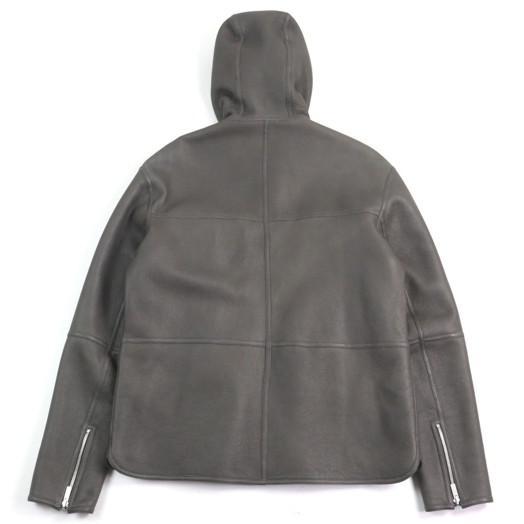 HERMES Blouson H logo zip reversible Sheep leather mens 053265HATC54