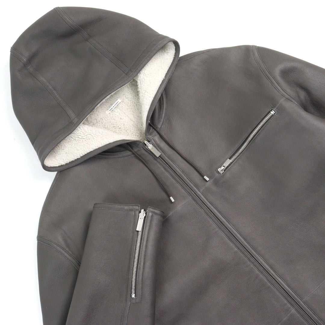 HERMES Blouson H logo zip reversible Sheep leather mens 053265HATC54