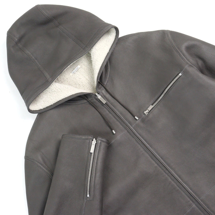 HERMES Blouson H logo zip reversible Sheep leather mens 053265HATC54