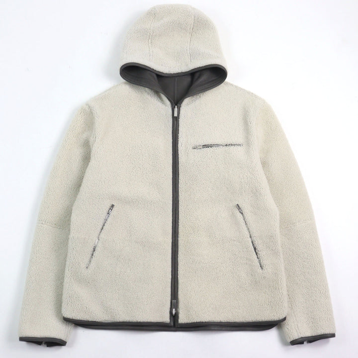 HERMES Blouson H logo zip reversible Sheep leather mens 053265HATC54