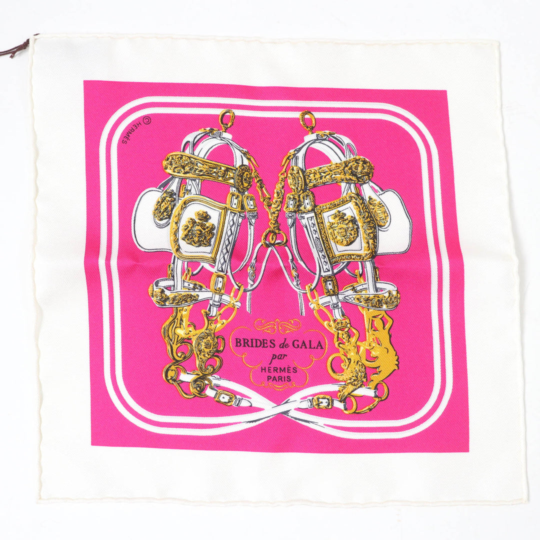 Pristine HERMES scarf BRIDES de GALA Brides for ceremonies silk Women