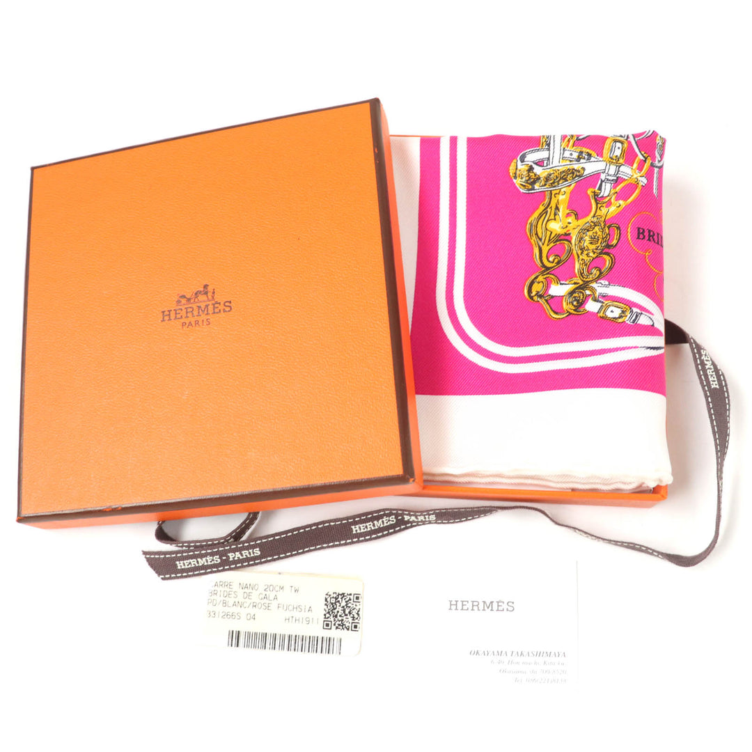 Pristine HERMES scarf BRIDES de GALA Brides for ceremonies silk Women
