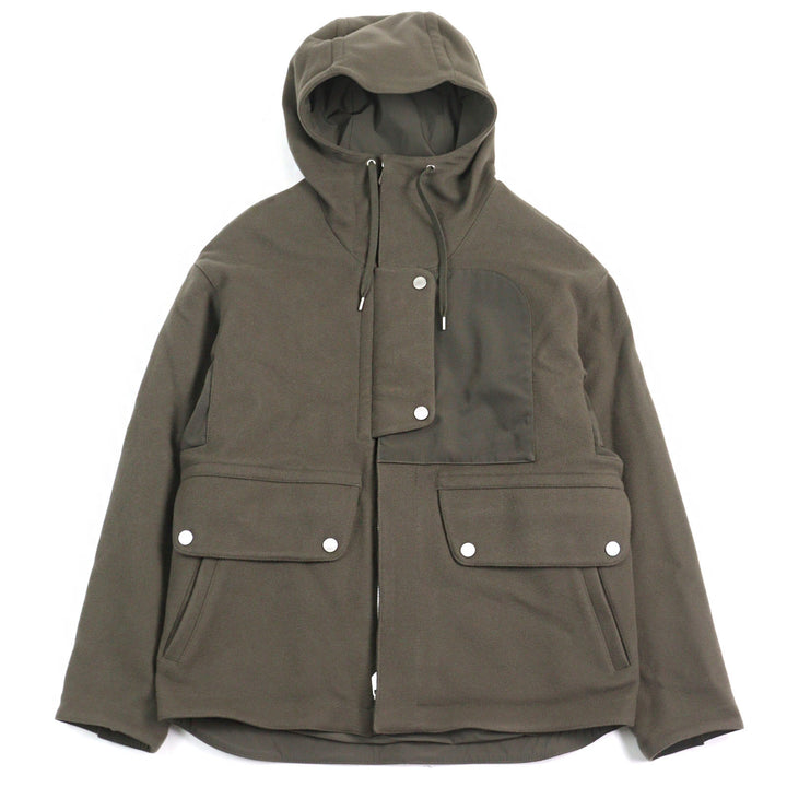 HERMES Jacket Serie button water repellent nylon switch hooded mens 48 H462120HB