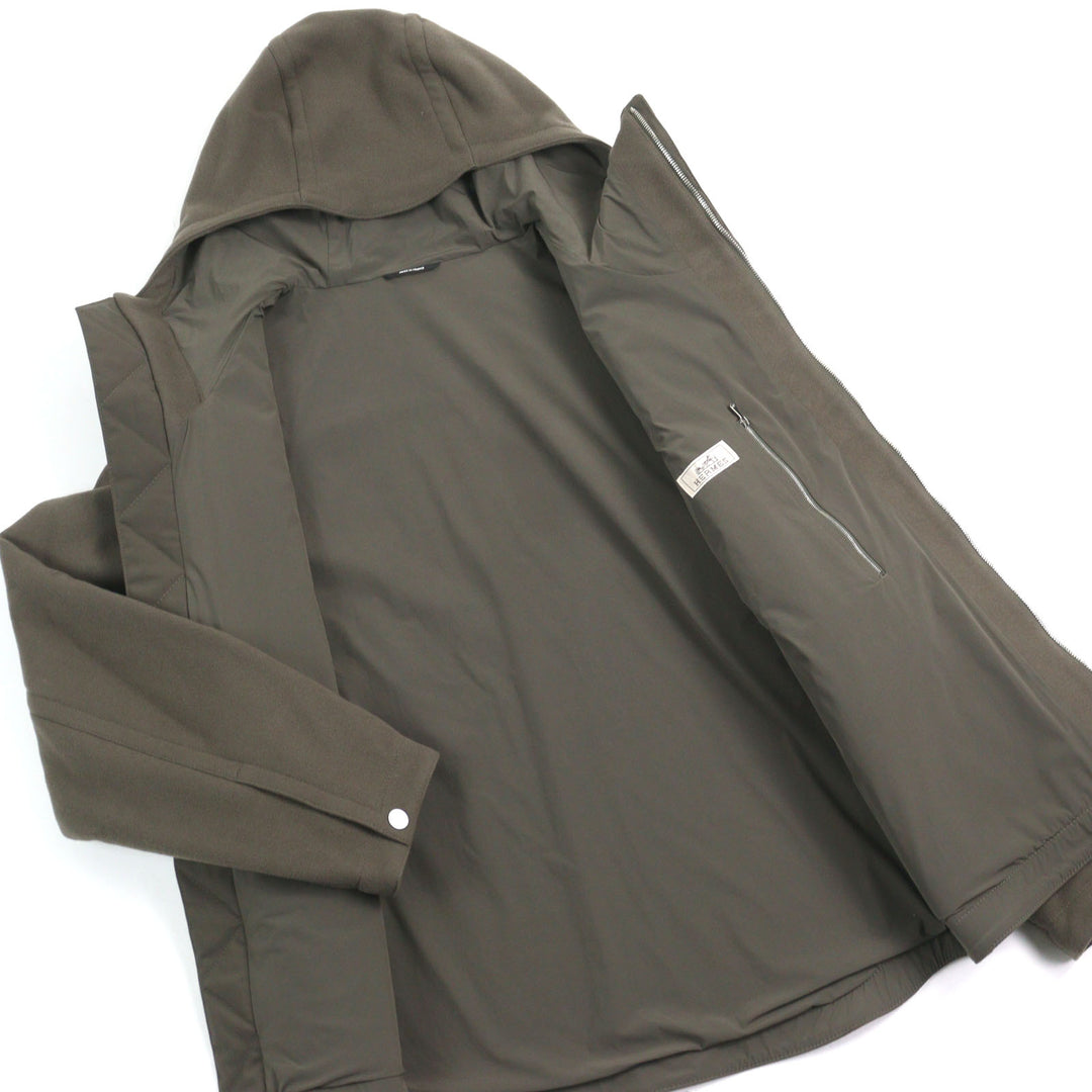 HERMES Jacket Serie button water repellent nylon switch hooded mens 48 H462120HB