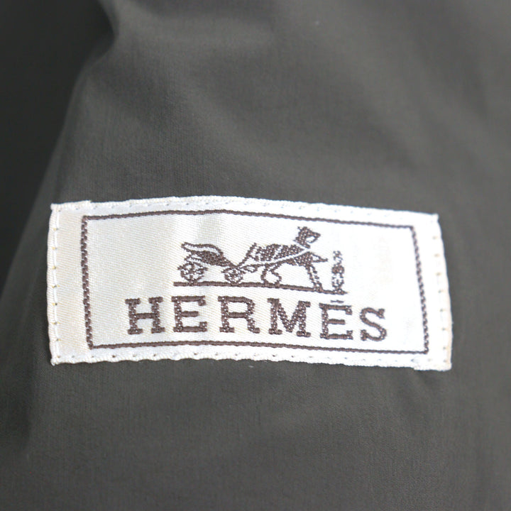 HERMES Jacket Serie button water repellent nylon switch hooded mens 48 H462120HB