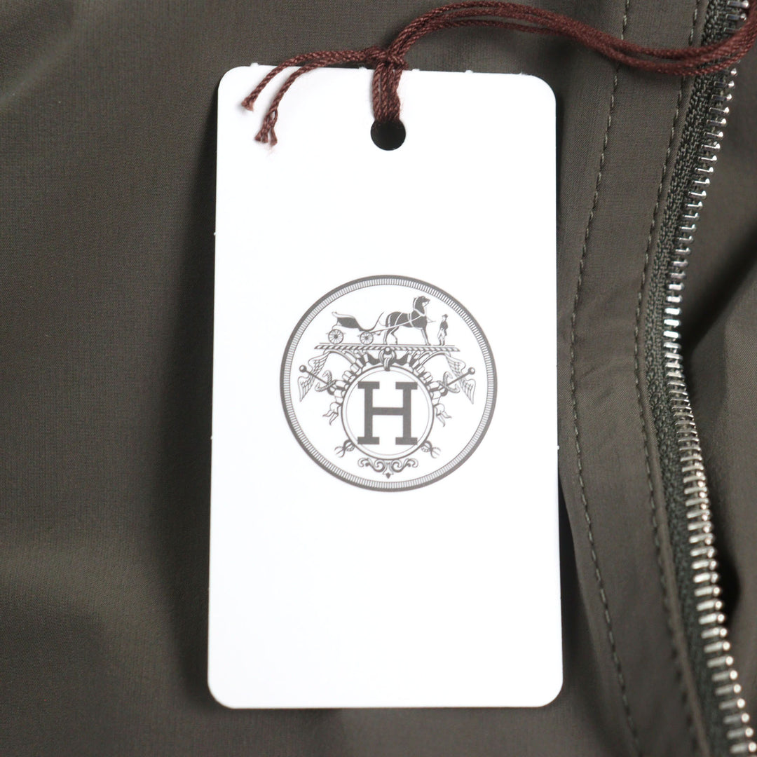 HERMES Jacket Serie button water repellent nylon switch hooded mens 48 H462120HB