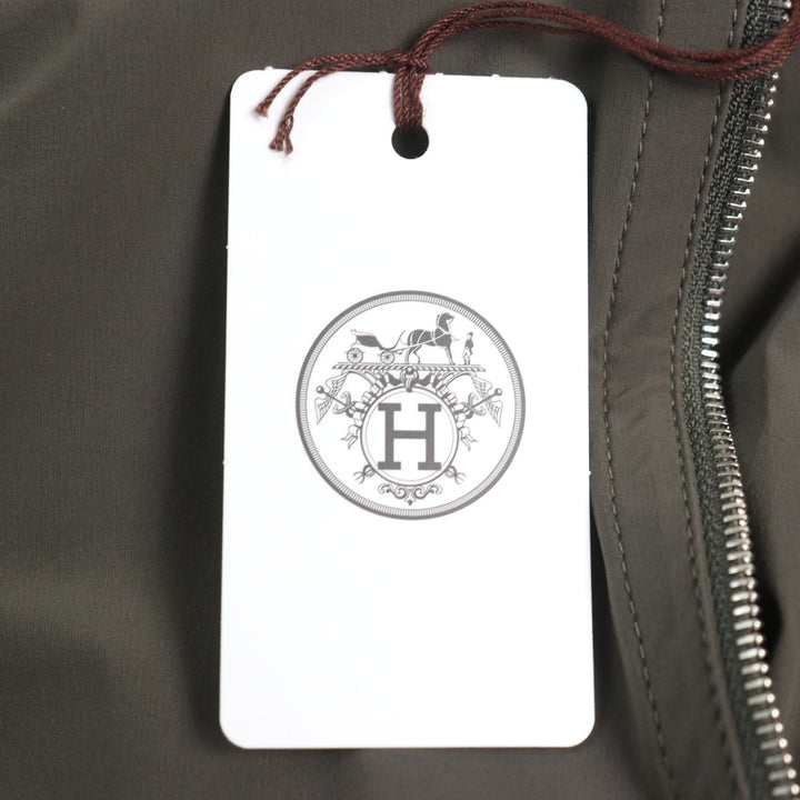 HERMES Jacket Serie button water repellent nylon switch hooded mens 48 H462120HB