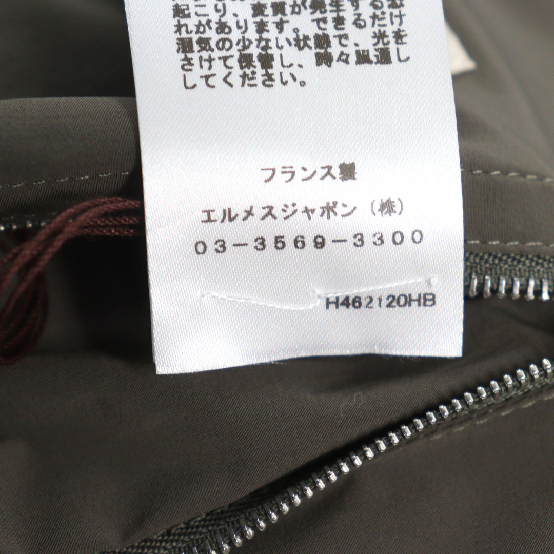 HERMES Jacket Serie button water repellent nylon switch hooded mens 48 H462120HB