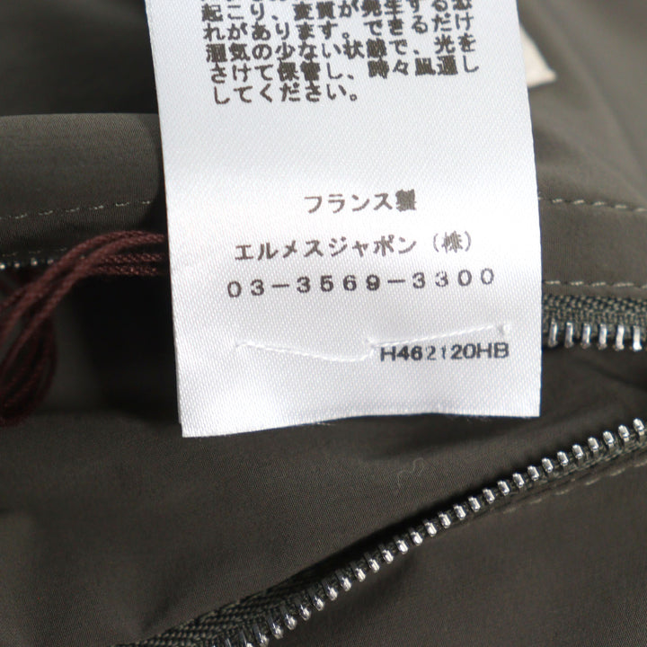 HERMES Jacket Serie button water repellent nylon switch hooded mens 48 H462120HB