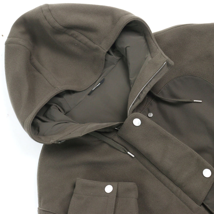HERMES Jacket Serie button water repellent nylon switch hooded mens 48 H462120HB