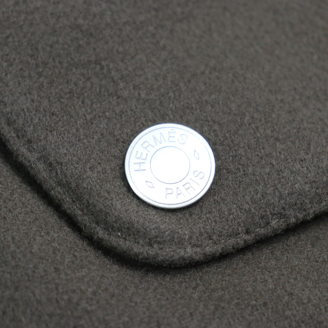HERMES Jacket Serie button water repellent nylon switch hooded mens 48 H462120HB