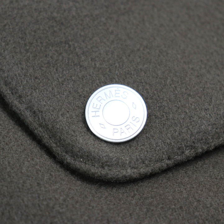 HERMES Jacket Serie button water repellent nylon switch hooded mens 48 H462120HB