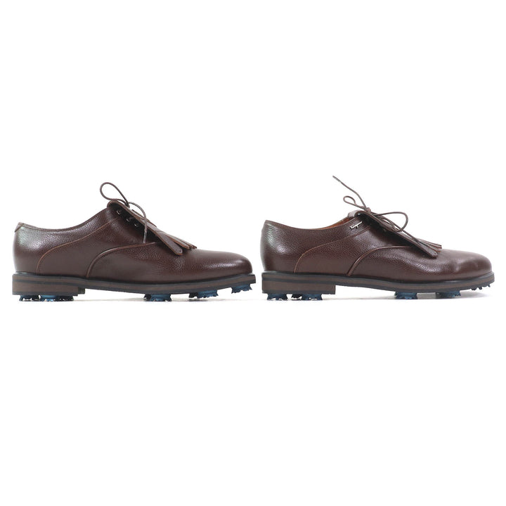 Excellent Salvatore Ferragamo Leather shoes Gancini logo Metal Dark brown