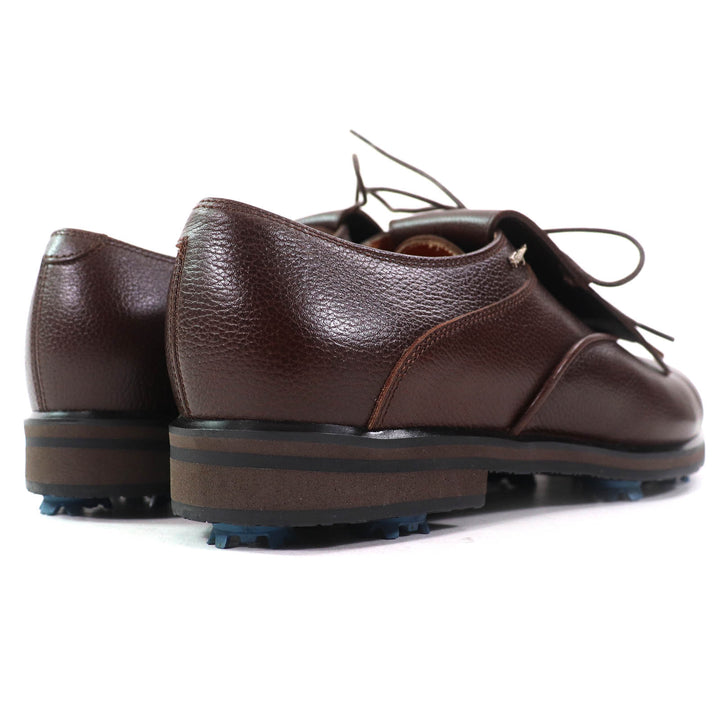 Excellent Salvatore Ferragamo Leather shoes Gancini logo Metal Dark brown