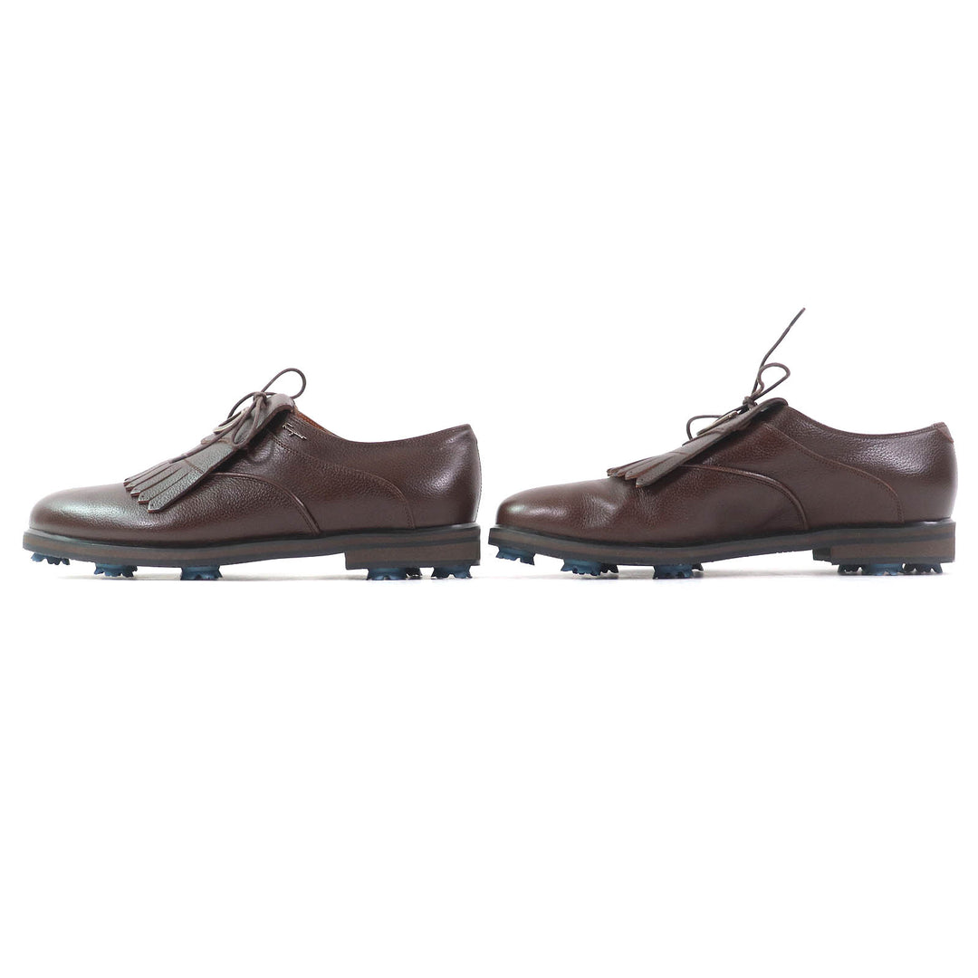 Excellent Salvatore Ferragamo Leather shoes Gancini logo Metal Dark brown