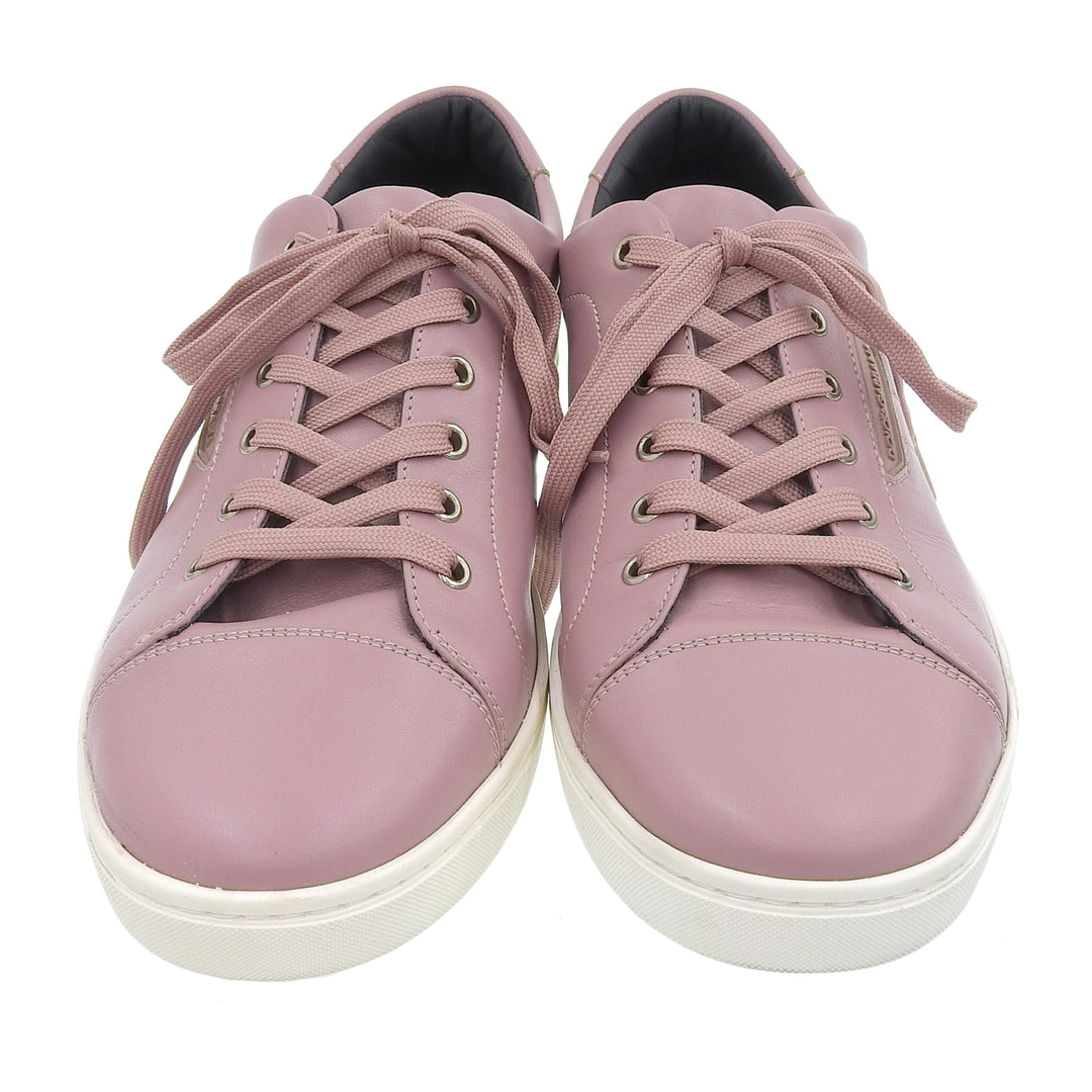 Excellent DOLCE&GABBANA Low cut sneakers pink leather mens 9 CS1326
