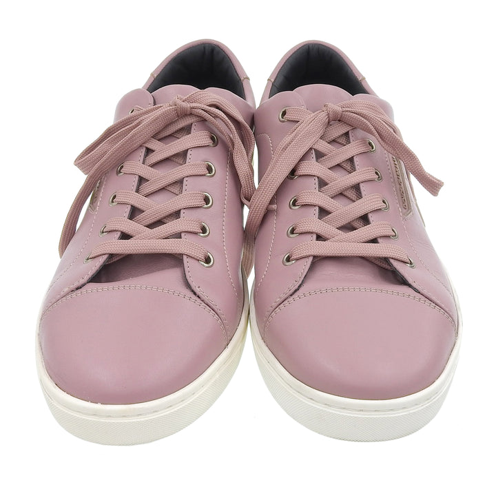 Excellent DOLCE&GABBANA Low cut sneakers pink leather mens 9 CS1326