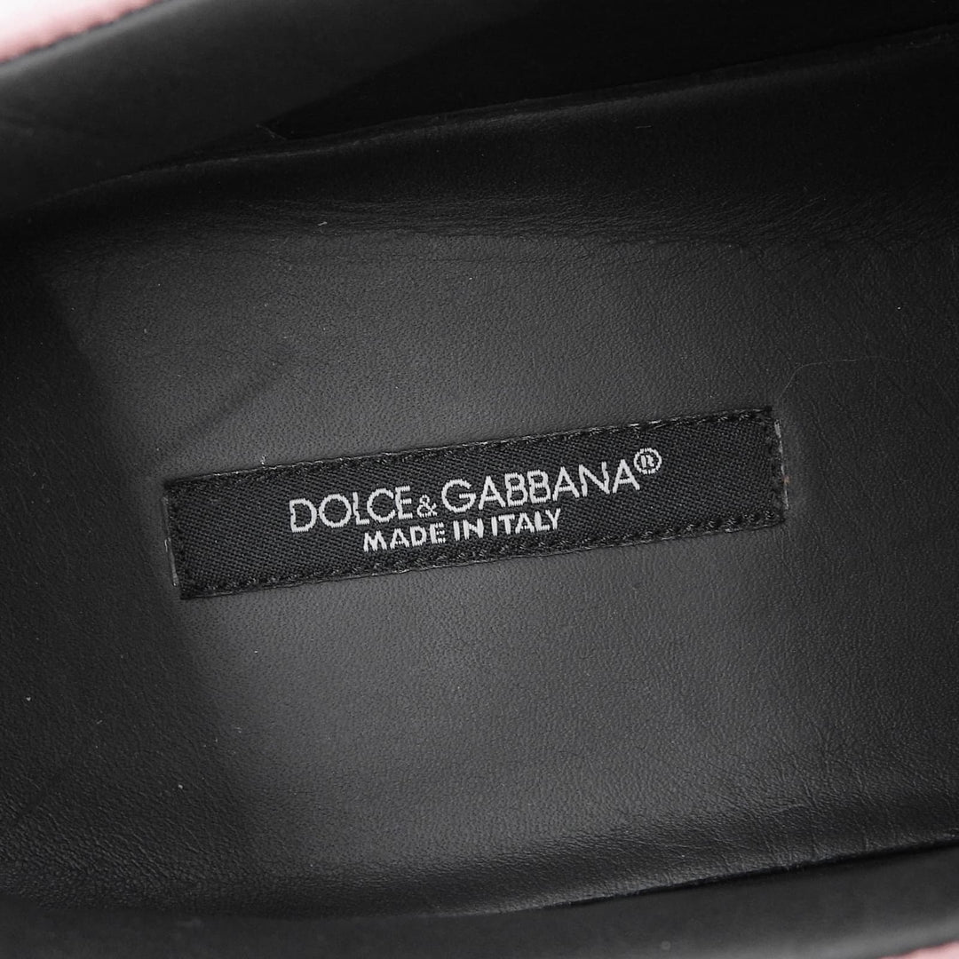 Excellent DOLCE&GABBANA Low cut sneakers pink leather mens 9 CS1326