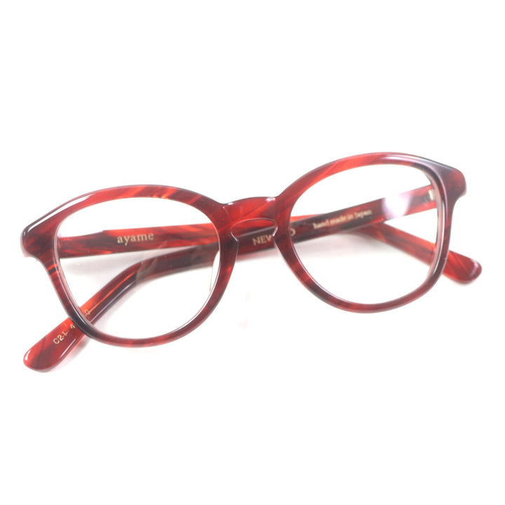 Great ayame Glasses NEWOLD New Old Clear red mens