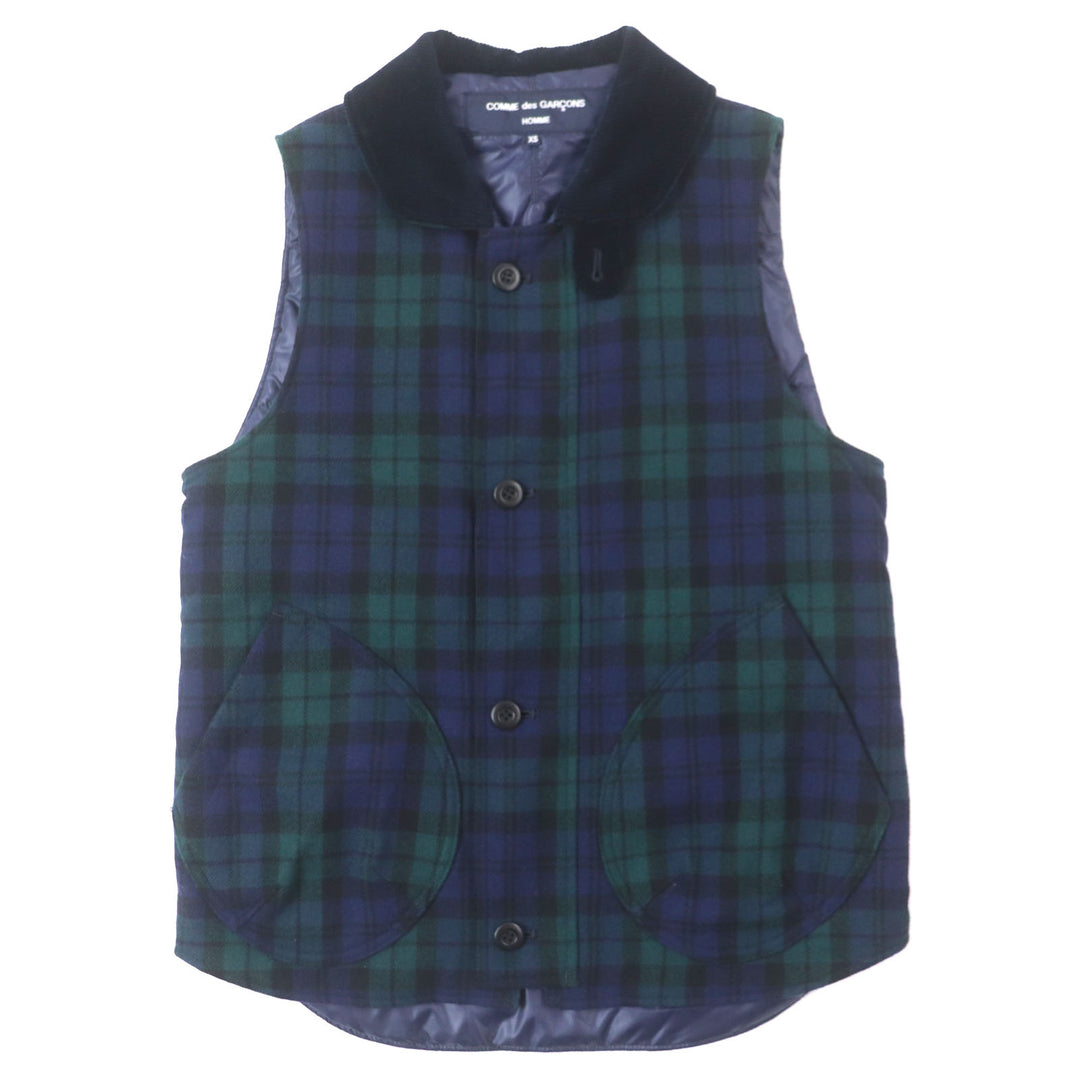 Great COMME des GARCONS HOMME Best Corduroy Collar Padded Zip-up mens XS