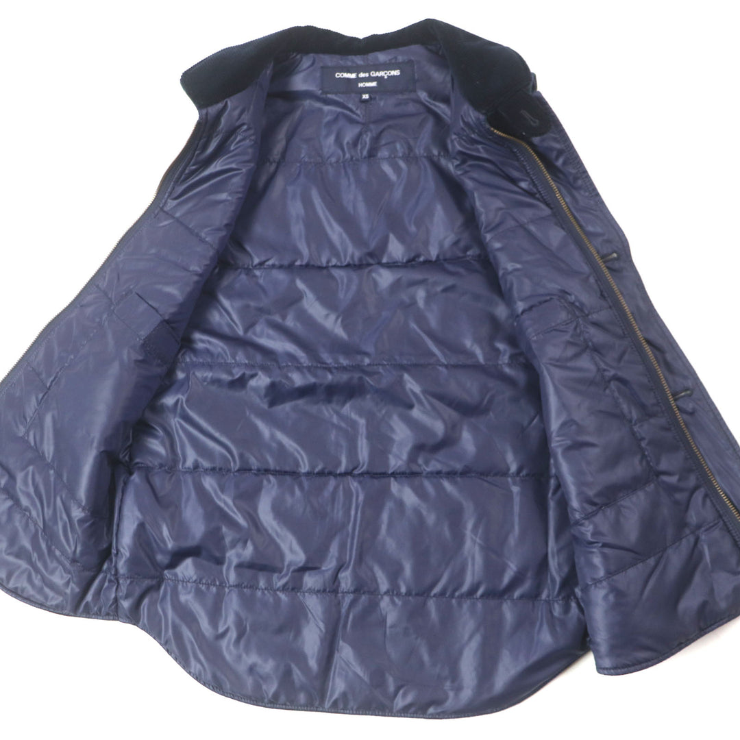Great COMME des GARCONS HOMME Best Corduroy Collar Padded Zip-up mens XS