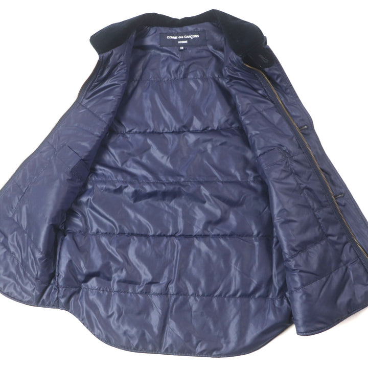 Great COMME des GARCONS HOMME Best Corduroy Collar Padded Zip-up mens XS