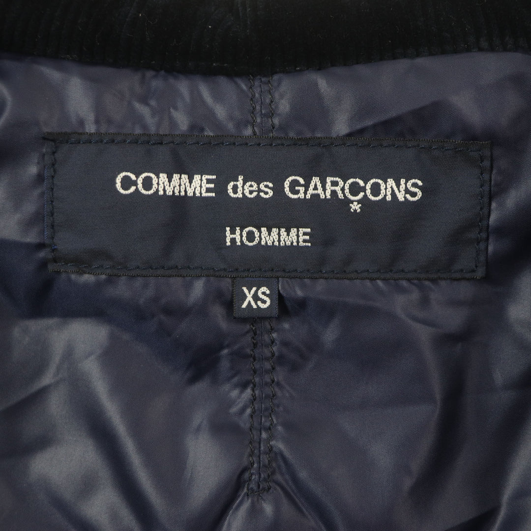 Great COMME des GARCONS HOMME Best Corduroy Collar Padded Zip-up mens XS